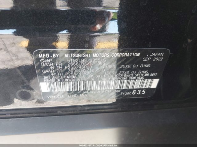 JA4J4VA81PZ013348 Mitsubishi Outlander