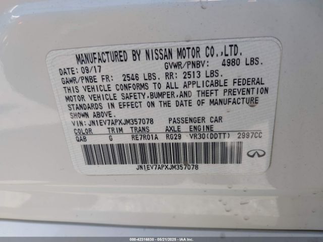 2018 INFINITI Q50 JN1EV7APXJM357078 Photo 8