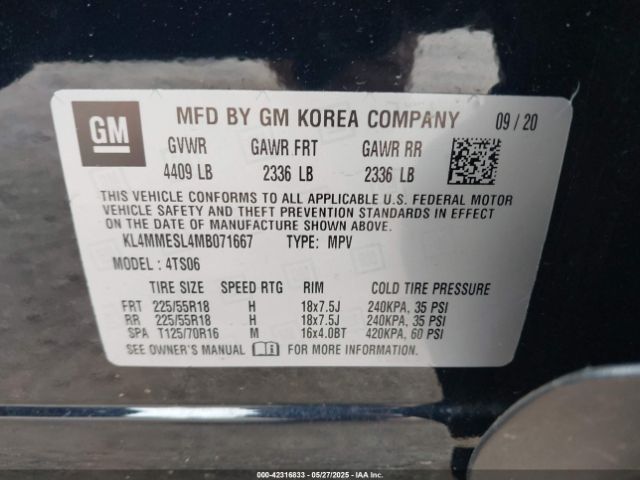 2021 BUICK ENCORE GX KL4MMESL4MB071667 Photo 8