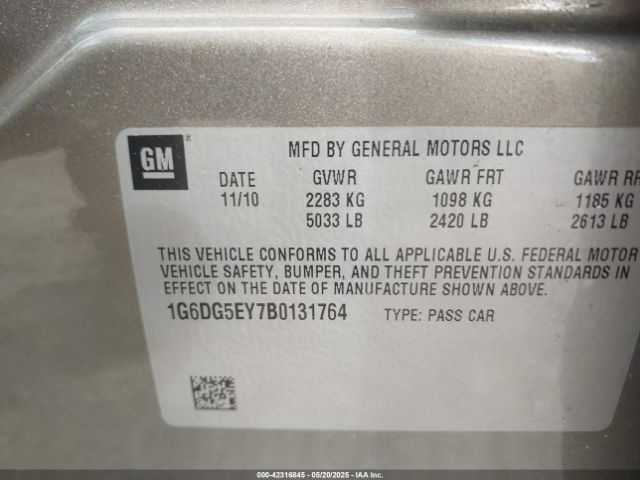 2011 CADILLAC CTS 1G6DG5EY7B0131764 Photo 8