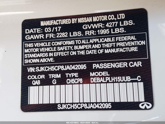 Infiniti m27020 2018 SJKCH5CP8JA042095 Image 9
