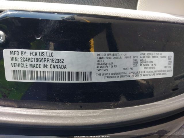 2024 CHRYSLER PACIFICA 2C4RC1BG6RR152382 Photo 8