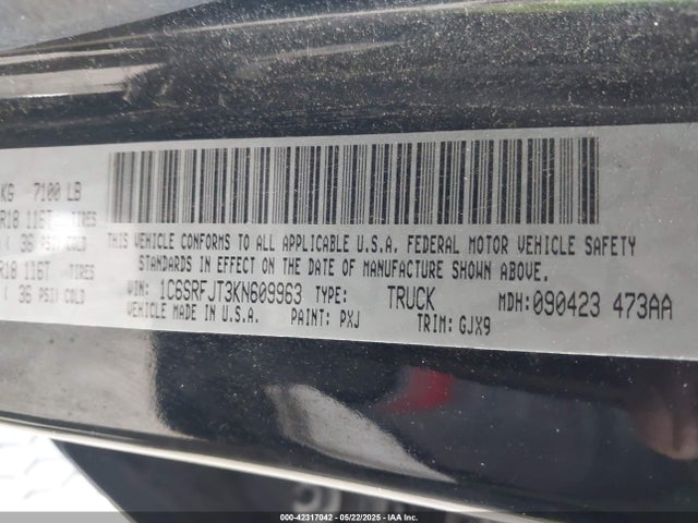 RAM 2019 2019 1C6SRFJT3KN609963 Image 9