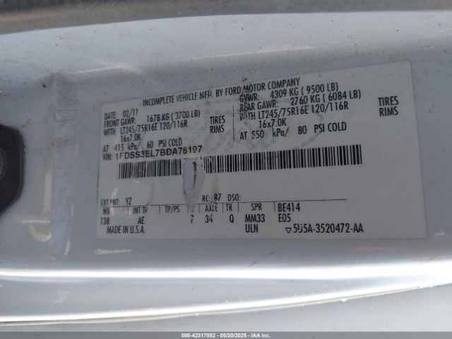 2011 FORD E-350 SUPER DUTY 1FDSS3EL7BDA76197 Photo 8
