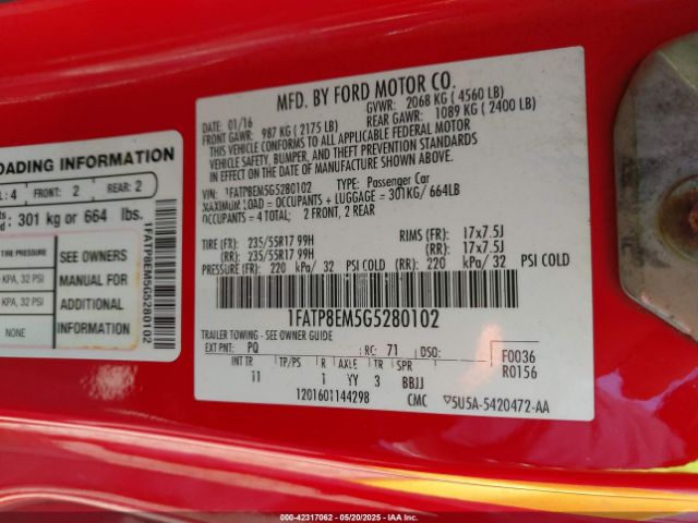 2016 FORD MUSTANG 1FATP8EM5G5280102 Photo 8