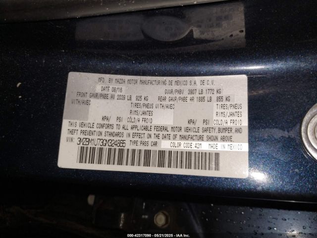 3MZBM1U73GM324865 Mazda Mazda3 I Sport