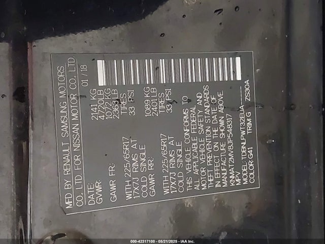 KNMAT2MV8JP548317 Nissan Rogue