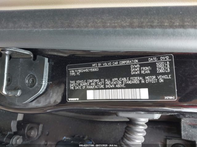 2012 VOLVO S80 YV1902AH5C1159063 Photo 8