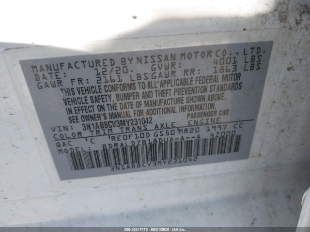 2021 NISSAN SENTRA 3N1AB8CV3MY231042 Photo 8