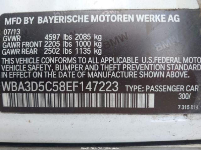 WBA3D5C58EF147223 BMW 328d Xdrive