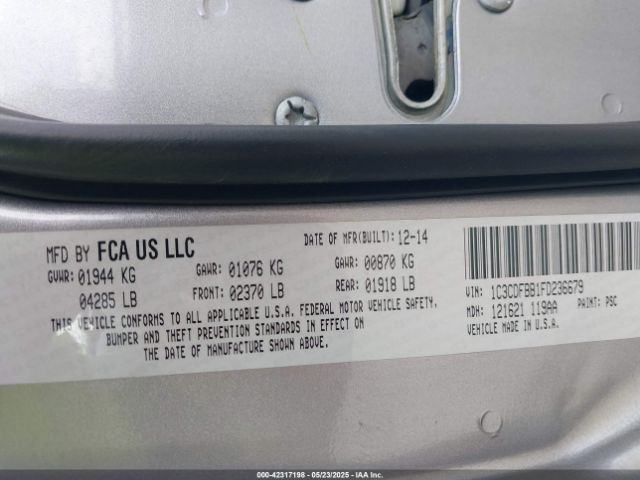 1C3CDFBB1FD236679 Dodge DART SXT