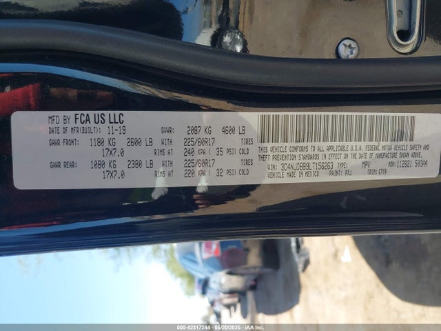 Jeep Compass 2020 3C4NJDBB9LT156263 Image 9