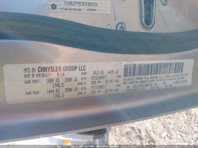 1C4NJPFB3ED905756 Jeep Patriot Latitude