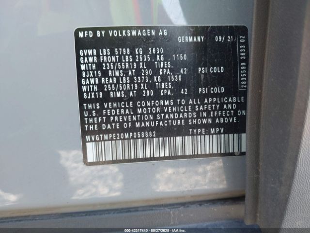 WVGTMPE20MP058882 Volkswagen ID.4 PRO S