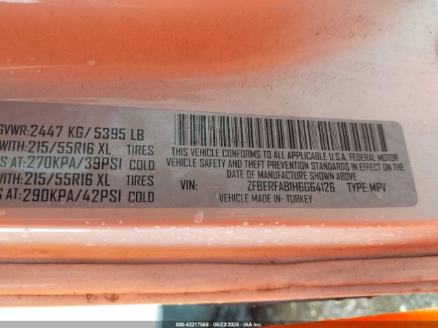 ZFBERFAB1H6G64126 RAM Promaster City Tradesman