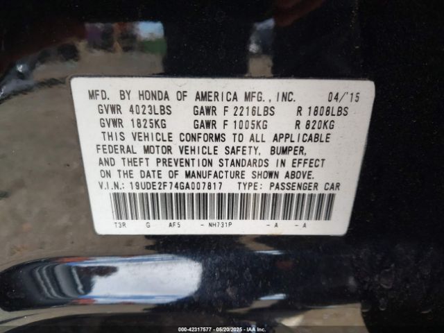 2016 ACURA ILX 19UDE2F74GA007817 Photo 8