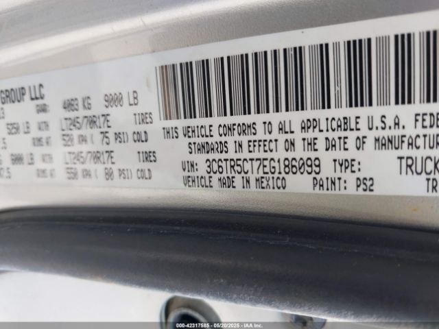 3C6TR5CT7EG186099 RAM 2500 Tradesman