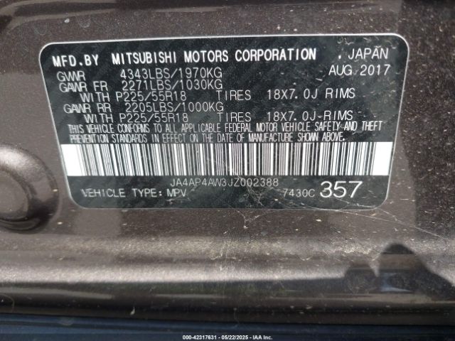 2018 MITSUBISHI OUTLANDER SPORT JA4AP4AW3JZ002388 Photo 8