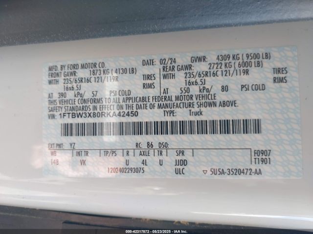1FTBW3X80RKA42450 Ford Transit-350 Cargo Van