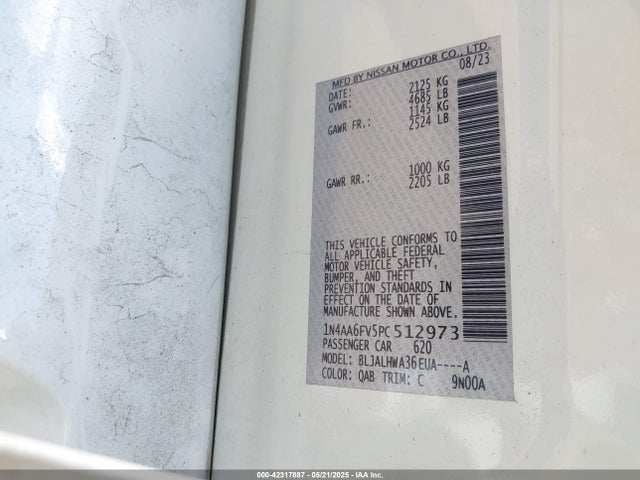 Nissan Maxima Platinum Xtronic Cvt 2023 1N4AA6FV5PC512973 Image 9