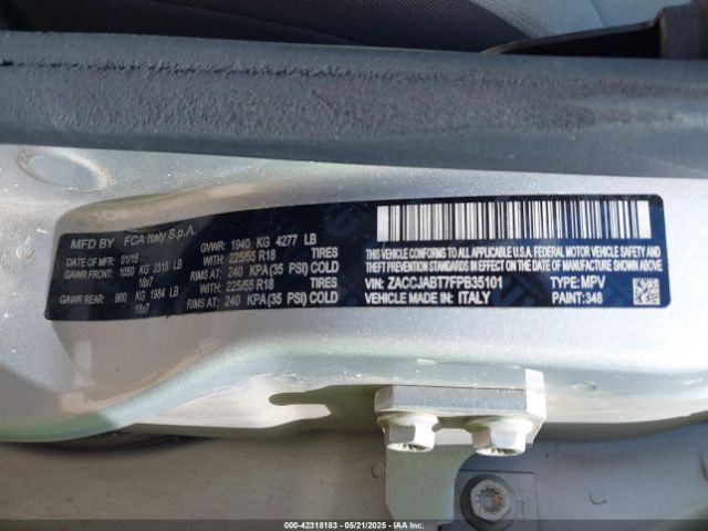 ZACCJABT7FPB35101 Jeep Renegade Latitude