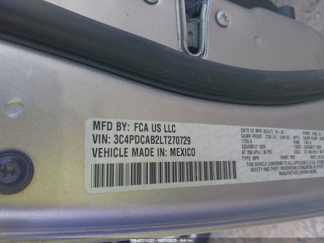 2020 DODGE JOURNEY 3C4PDCAB2LT270729 Photo 8