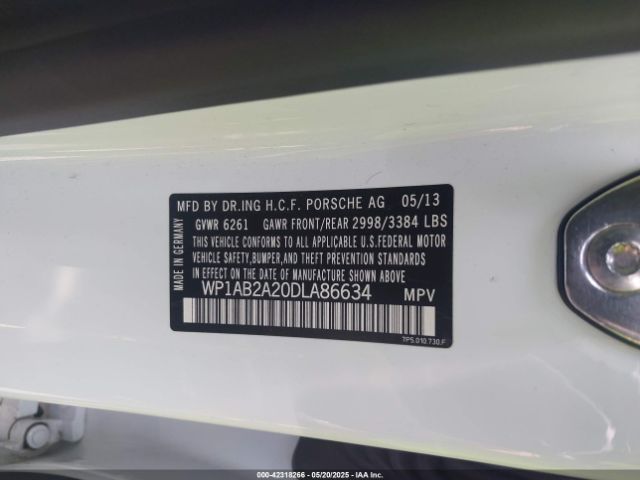 2013 PORSCHE CAYENNE WP1AB2A20DLA86634 Photo 8