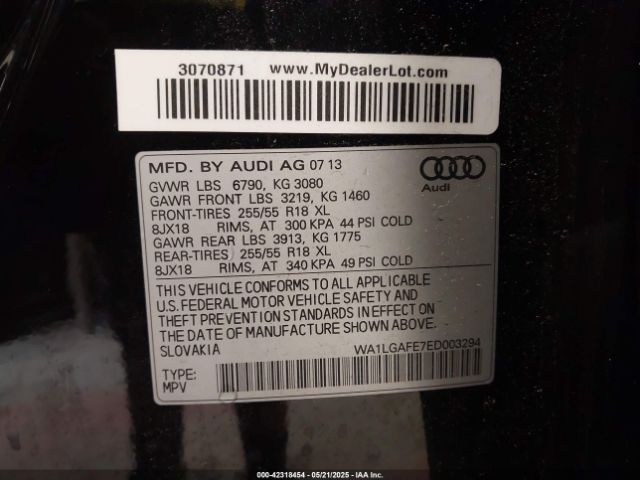 2014 AUDI Q7 WA1LGAFE7ED003294 Photo 8