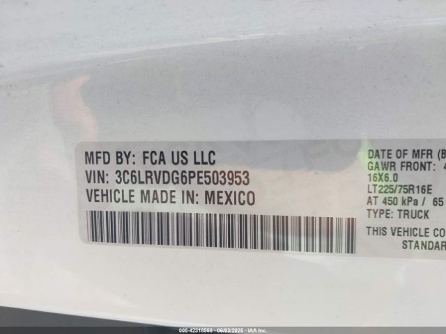 2023 RAM PROMASTER 2500 3C6LRVDG6PE503953 Photo 8