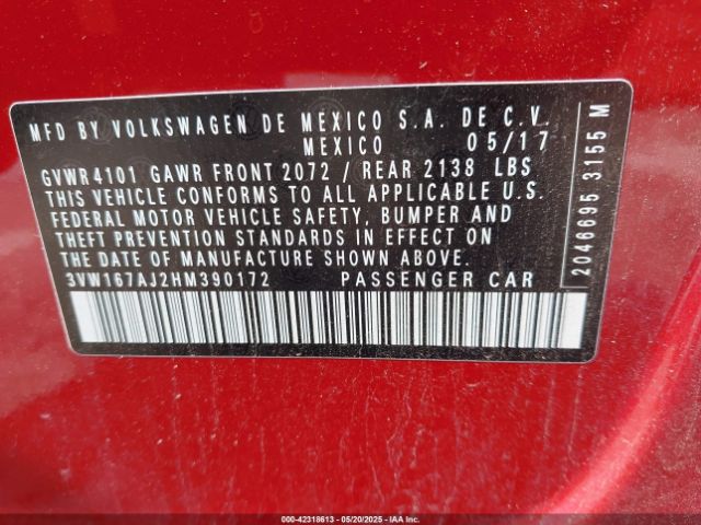 2017 VOLKSWAGEN JETTA 3VW167AJ2HM390172 Photo 8