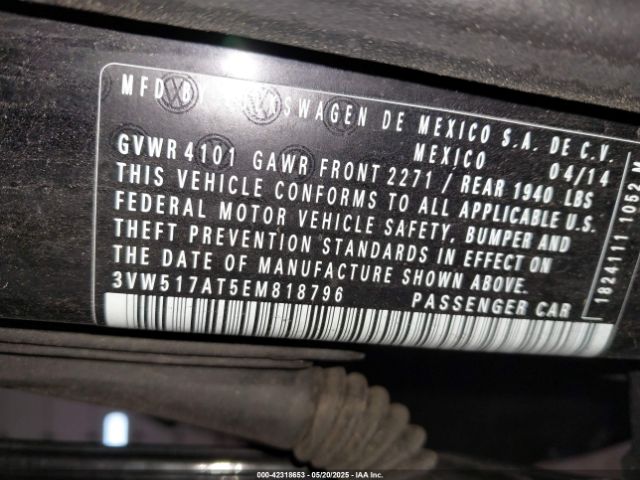 2014 VOLKSWAGEN BEETLE 3VW517AT5EM818796 Photo 8