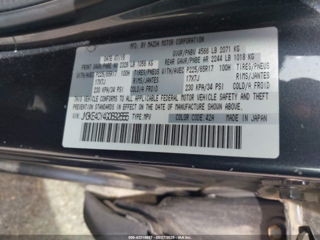 JM3KE4CY4G0692655 Mazda Cx-5 Touring