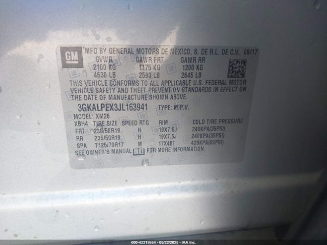 3GKALPEX3JL163941 GMC Terrain Slt