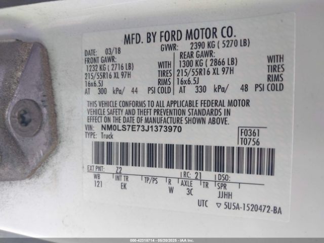 NM0LS7E73J1373970 Ford Transit Connect Xl