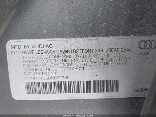 2013 AUDI A4 WAUFFAFL6DN031209 Photo 8