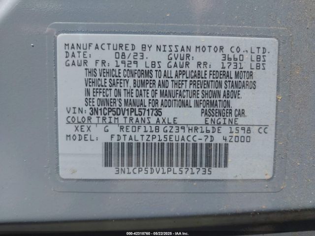 2023 NISSAN KICKS 3N1CP5DV1PL571735 Photo 8