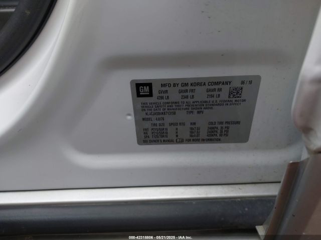 KL4CJASB4KB713158 Buick Encore Fwd Preferred