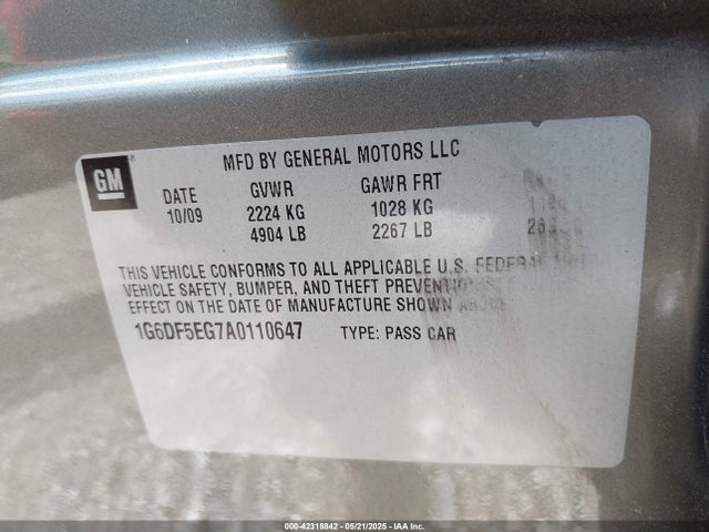 2010 CADILLAC CTS 1G6DF5EG7A0110647 Photo 8
