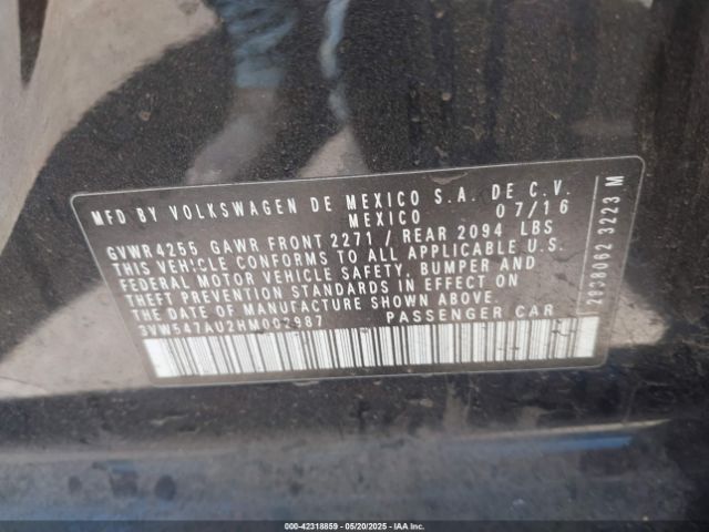 2017 VOLKSWAGEN GOLF GTI 3VW547AU2HM002987 Photo 8
