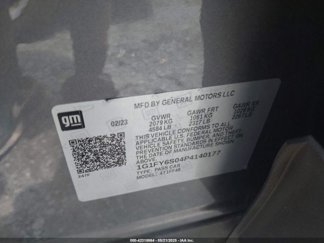 1G1FY6S04P4140177 Chevrolet Bolt Euv Fwd Lt