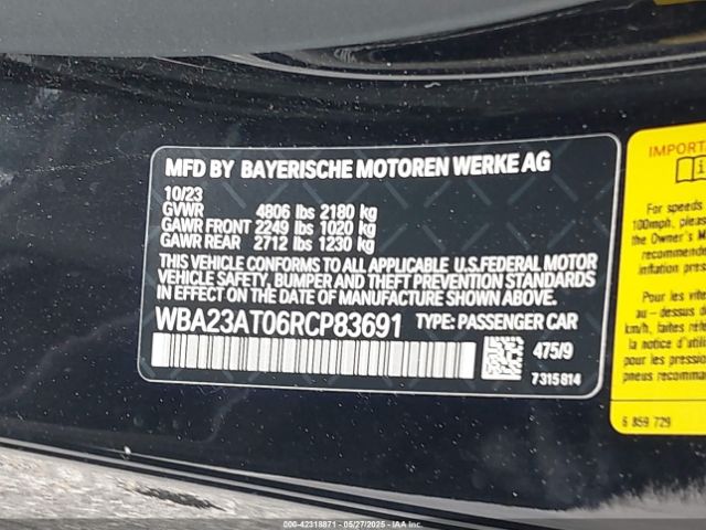 2024 BMW 4 SERIES WBA23AT06RCP83691 Photo 8