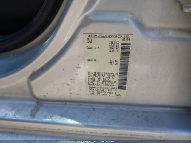 1N4BL4EV9KC180663 Nissan 2019