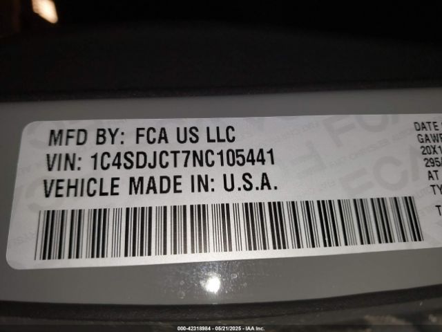 2022 DODGE DURANGO 1C4SDJCT7NC105441 Photo 8
