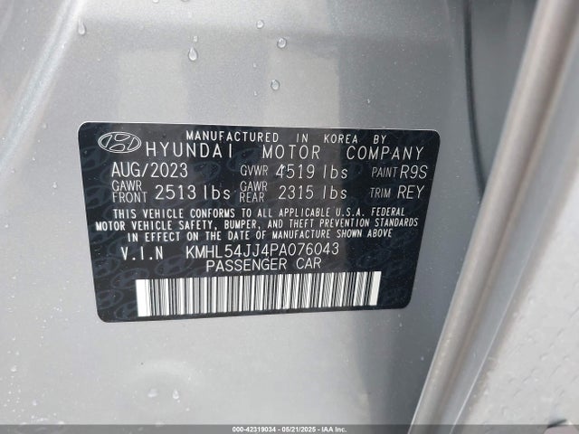 KMHL54JJ4PA076043 Hyundai Sonata Hybrid Limited