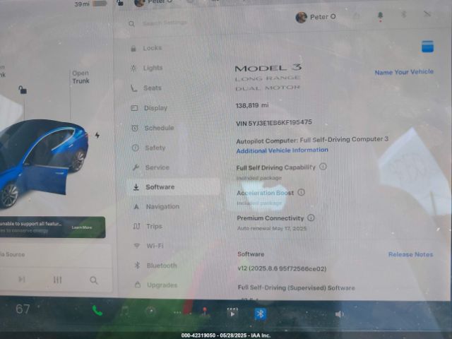 2019 TESLA MODEL 3 5YJ3E1EB6KF195475 Photo 6