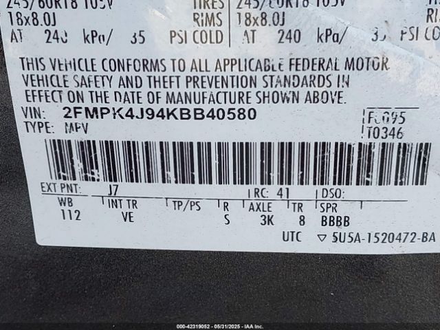 2019 FORD EDGE 2FMPK4J94KBB40580 Photo 8