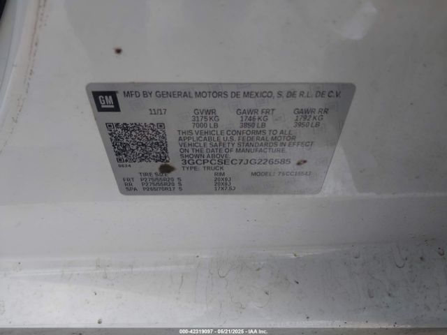 2018 CHEVROLET SILVERADO 1500 3GCPCSEC7JG226585 Photo 8
