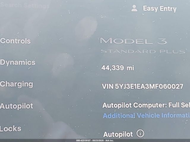 5YJ3E1EA3MF060027 Tesla Model 3 Standard Range Plus Rear-wheel Drive