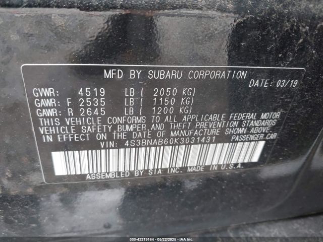 4S3BNAB60K3031431 Subaru Legacy 2.5i