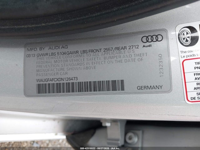 2013 AUDI A6 WAUGFAFCXDN126473 Photo 8